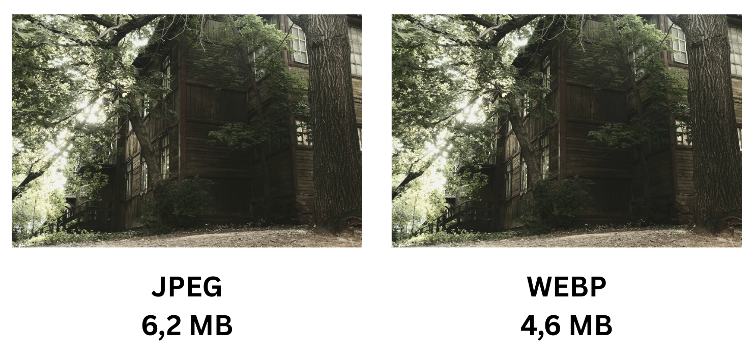 JPEG vs WebP size comparison